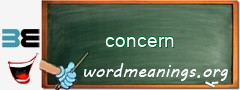 WordMeaning blackboard for concern